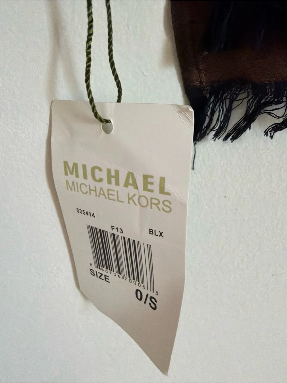 Michael Kors Brown Monogram Jacquard Wrap Scarf